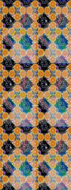 Eskiz geçmişi. Eski usul. Raster illüstrasyonu. Kumaş, tekstil, duvar kağıdı baskısı için. Miles Fleur, süslü püslü bir süs. Tomurcukları papatya çiçekleri olan sevimli bir çiçek deseni..