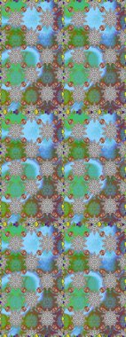 Mavi ve gri renkte çiçekler. Çiçekli karalama şeklinde Raster çiçek deseni. Nazikçe, güzel çiçek arkaplanı..