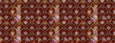 Şirin çiçekli eskiz deseni ve kahverengi ve kırmızı renklerde yapraklar, suluboya çiçek deseni, duvar kağıdı, kart ya da kumaş için fayanslı. Raster illüstrasyonu.