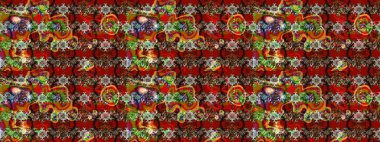 Raster Güzel kumaş deseni. Raster suluboya deseni, narin çiçekler, kahverengi ve kırmızı çiçekler, tebrik kartı şablonu..