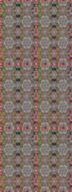 Gri ve kahverengi renkli çiçekler. Düz Çiçek Elementleri Tasarım Raster illüstrasyonu. Renkli Bahar Temalı Kusursuz Arkaplan. Çiçeksiz desenli arka plan.