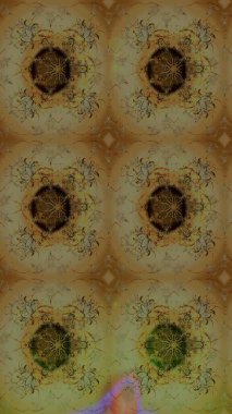 Raster illüstrasyonu. Moda arka planında parlak buketler. Eski usul küçük çiçekli şirin bir eskiz deseni. Kumaş, duvar kâğıdı ve kağıda yazdırmak için gelişen arkaplan.