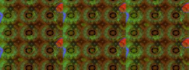 Raster illüstrasyonu. Suluboya tarzında kahverengi renkte. Küçük çiçekli bahar deseni çiz.