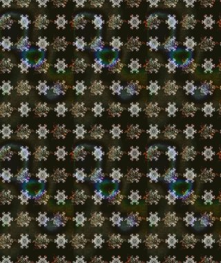 Robot resim. Raster illüstrasyonu. Küçük çiçekte sevimli çiçek deseni var..