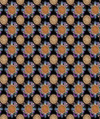 Siyah renkte güzel çiçekler, suluboya desenli, duvar kağıdı, kart ya da kumaş için fayanslı eskizler. Raster..