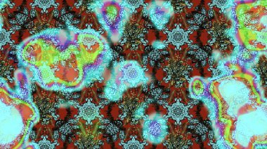 Raster illüstrasyonu. Şirin çiçek elementleri. Renkli Bahar Teması eskiz kalıbı. Taslak desenli, modaya uygun kumaş deseni. Düz Çiçek Elementleri Tasarımı.