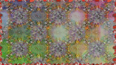 Gri ve nötr renklerde güzel çiçekli ve yapraklı kusursuz desen, suluboya çiçek deseni, duvar kağıdı, kart veya kumaş için fayanslı. Raster illüstrasyonu.