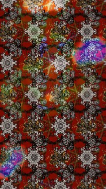 Şatafatlı bahar bahçesi dokusu. Flower eskiz arka planı. Çiçek deseni. Raster illüstrasyonu.