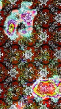 Düz Çiçek Elementleri Tasarımı. Süslü kumaş deseni. Raster illüstrasyonundaki çiçek desenli çizim. Renkli Bahar Teması çizim şablonu.