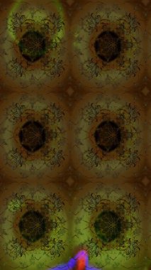 Raster çiçek desenleri çiziyor. Vadinin renkleri.