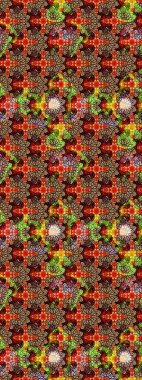 Raster illüstrasyonu. Egzotik çiçekler, kırmızı ve bej renkler üzerine botanik ve parlak klasik doğa. Klasik tropikal doğal elementlerin suluboya seti.