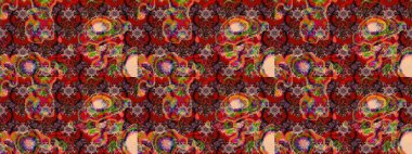 Küçük bir çiçekte eskiz deseni. Hoş bir çiçek geçmişi var. Güzel kumaş deseni. Raster illüstrasyonu.