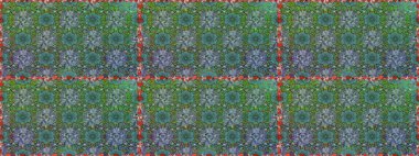 Yeşil ve mavi renkte çiçekler. Hediye ambalaj kağıdı, tebrik kartları, posterler ve pankart tasarımı. Raster düz çiçekleri pürüzsüz desen.