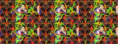 Tropik çiçek desenleri. Raster illüstrasyonu. Siyah ve kahverengi renkte çiçekler.