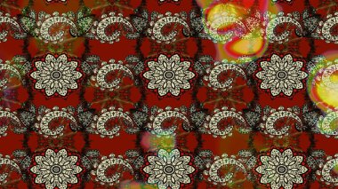 Renkli çiçekler. Gömlek baskısı için çiçek boyası. Çiçek eskiz kalıbı geçmişi.