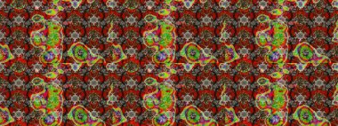 Soyut etnik raster çizim kalıbı. Arkaplan dokusu, duvar kağıdı, kahverengi renkli çiçek teması. Kabile sanatı boho baskısı, klasik çiçek arkaplanı.