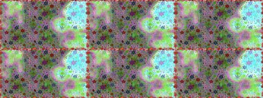 Tekrar eden çiçek arkaplanı, zarif yeşil ve nötr çiçek duvar kağıdı. Çiçek desenleri yeşil ve nötr renklerde, el yapımı papatyalar, papatyalar.