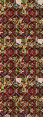 Güzel kumaş deseni. Güzel karalamalı çiçek desenli çizim. Küçük çiçekteki sevimli çiçek deseni. Raster illüstrasyonu.