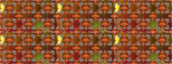 Raster Yumuşak kumaş deseni. Çiçeksel kahverengi ve turuncu dikişsiz desen. Raster çiçek izi. Klasik taslak çizimi.