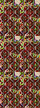 Güzel kumaş deseni. Güzel karalamalı çiçek desenli çizim. Küçük çiçekteki sevimli çiçek deseni. Raster illüstrasyonu.