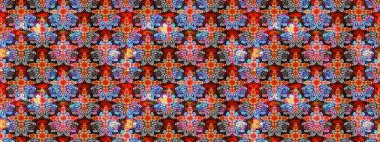 Tropik çiçekler. Gömlek, arka plan modelini çiz. Kırmızı ve gri renkte çiçekler.