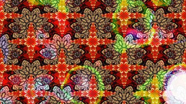 Raster suluboya çiçek deseni, narin çiçekler, kırmızı ve siyah çiçekler, tebrik kartı şablonu. Raster Güzel kumaş deseni.