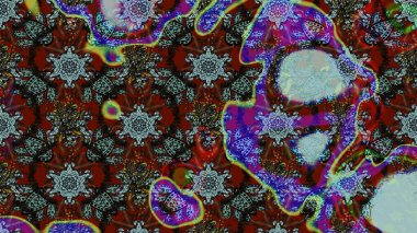 Çiçekli çiçek deseni, suluboya. Raster deseni. Küçük çiçekte güzel bir çiçek deseni..