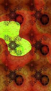 Gömlek baskısı için çiçek boyası. Renkli çiçekler. Çiçek eskiz kalıbı geçmişi.