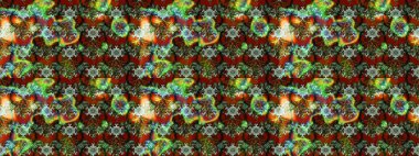 Küçük çiçekteki sevimli çiçek deseni. Raster deseni. Yumuşak, yeşil ve kahverengi renkte yaz çiçekleri. Raster illüstrasyonu.