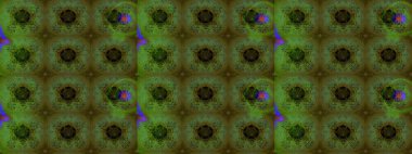 Küçük çiçekli basit bir çiçek çizimi. Yeşil ve gri renkli şirin çiçekler. Moda baskısı, albüm, ambalaj kağıdı ve duvar kağıdı için zarif dekoratif süslemeler. Raster illüstrasyonu.