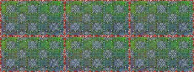 Yeşil ve mavi lale çiçekli, pürüzsüz bir desen. Paket kağıdı için en iyisi. Doğal kozmetik ürünleri, parfüm, çiçekçi dükkanı için bahar ihalesi tasarımı. Karşılama ya da düğün geçmişi olarak kullanılabilir.