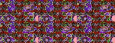 Küçük çiçekte güzel bir desen. Moda baskıları için zarif bir şablon. Küçük renkli çiçekler. Motley illüstrasyonu. Çiçekli bahar çiçekleri.