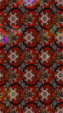 Bahar çiçekleriyle güzel bir çiçek deseni çizmişsin. Güzel kumaş deseni. Raster illüstrasyonu.