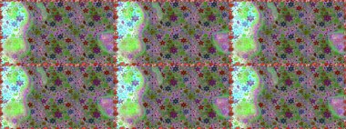 Yeşil ve nötr renklerde çiçeklerle kusursuz çiçek deseni. Çiçekler suluboya tarzında yeşil ve nötr renklerde.