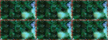 Moda baskıları için zarif bir şablon. Parlak renkli çiçekleri ve yeşil ve mavi renklerde yaprakları olan şaşırtıcı, pürüzsüz çiçek deseni. Halk tarzı. Modern çiçek arkaplanı.