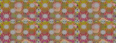 Hediye ambalaj kağıdı, tebrik kartları, posterler ve pankart tasarımı. Kahverengi ve gri renkli çiçekler. Raster düz çiçekleri pürüzsüz desen.