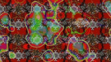 Küçük çiçekteki sevimli çiçek deseni. Raster illüstrasyonu. Çizim.