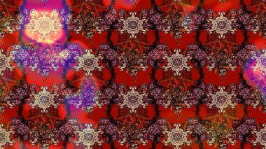 Küçük çiçekteki sevimli çiçek deseni. Raster illüstrasyonu. Çizim.