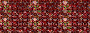 Kumaş, tekstil, duvar kağıdı baskısı için. Tomurcukları papatya çiçekleri olan sevimli bir çiçek deseni. Eski usul. Eskiz geçmişi. Raster illüstrasyonu. Miles Fleur, dandik süs.