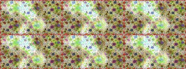 Raster hisseleri. Suluboya, elle çizilmiş. Kusursuz bir arka plan modeli. Tarafsız ve bej çiçekleri.