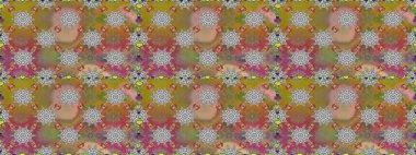 Hediye ambalaj kağıdı, tebrik kartları, posterler ve pankart tasarımı. Kahverengi ve gri renkli çiçekler. Raster düz çiçekleri pürüzsüz desen.