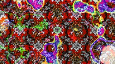 Çiçekli çiçek deseni, suluboya. Raster deseni. Küçük çiçekte güzel bir çiçek deseni..