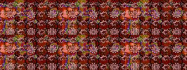 Raster deseni. Çiçekli çiçek deseni, suluboya. Küçük çiçekte güzel bir çiçek deseni..