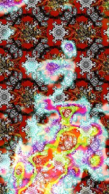 Tomurcukları çiçek olan sevimli bir çiçek deseni. Eskiz geçmişi. Raster illüstrasyonu. Kumaş, tekstil, duvar kağıdı baskısı için. Eski usul. Raster..