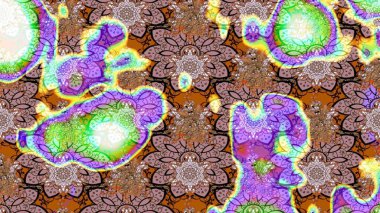 Şirin çiçekli eskiz deseni ve nötr renklerde yapraklar, suluboya çiçek deseni, duvar kağıdı, kart veya kumaş için fayanslı. Raster illüstrasyonu.