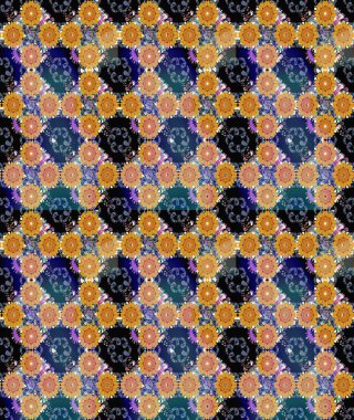 Düz Çiçek Elementleri Tasarımı. Çiçeksel fantezi tasarımı ve parlak bir arka plan çizimi. Renkli Bahar Teması çizim şablonu.