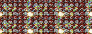 Küçük gri ve kırmızı renkte güzel bir besin torbası deseni, çiçekler. Millefleur 'lar. Tekstil, kumaş, kapaklar, duvar kağıtları, baskı, paket, koleksiyon defteri, örgü, dekupaj için çiçek arkaplanı..