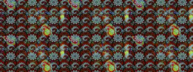 Çiçekli eskiz çizimi. Kahverengi ve kırmızı renkte çiçekler. Renkli Yaz Temalı eskiz kalıbı. Düz Çiçek Elementleri Tasarımı.