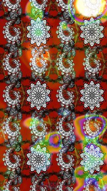 Hediye ambalaj kağıdı, tebrik kartları, posterler ve pankart tasarımı. Kahverengi ve gri renkli çiçekler. Raster düz çiçek çizim deseni.