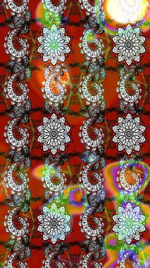 Hediye ambalaj kağıdı, tebrik kartları, posterler ve pankart tasarımı. Kahverengi ve gri renkli çiçekler. Raster düz çiçek çizim deseni.